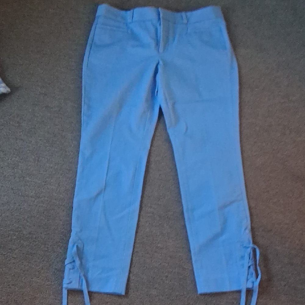 Banana Republic Light Blue Ankle Jeans with Lace-Up Hem